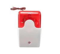 Smart Tracker 120 DB Red Flash LED Strobe Light Wired Siren 12V /24V /220 Work For Wifi GSM PSTN Home Security Voice Burglar Alarm System(24V)