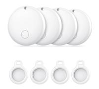 Smart Tracker Tags-4 Pack for Android (Only Android), Bluetooth Tracker Works with Google's ‘Find My Device’ App, IP68 Waterproof, Replaceable Battery, Item Finder for Luggage, Backpack, Key