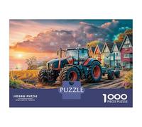 Smart Tractor Farming 1000 Piece Jigsaw Puzzle As Interlocking Puzzles Personalised Jigsaws Digital Agriculture Style for Anxiety Relief Games during Family Puzzle Night 38x26cm/1000pcs