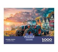 Smart Tractor Farming Impossible Hard Challenging 1000 Pc Jigsaw Puzzle - Digital Agriculture Style Recycled Paper for Home Wall Decor52x38cm/1000pcs