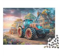 Smart Tractor Tech 1000 Pieces Futuristic Farm Machineryplastic Puzzle Pieces Family Interlocking Educational Toy Kids Birthday Gift Sustainable Eco-friendly 38x26cm/1000pcs
