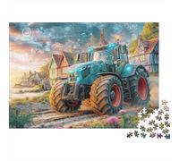 Smart Tractor Tech Puzzle 1000 Pieces for Adults Mindful Relaxing Hobby Futuristic Farm Vehicle Eco-Friendly Thick Board 38x26cm/1000pcs