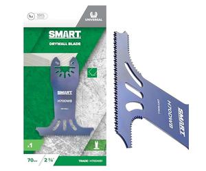 SMART Trade 70mm Drywall Multi Tool Blade, Plasterboard, Open-Back | Cuts Plasterboard & Drywall Fast & Clean - Fits Most Oscillating Multi-Tools, Universal Open-Back for Trade & DIY Use