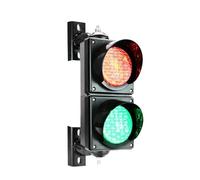 Smart Traffic Light, IP65 Waterproof LED Red Green Signal Warning Light for Curves, Bridges, Intersections, Urban Areas and Small Towns, AC85-265V Double Lens