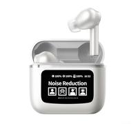 Smart Translator Earphones, Wireless Voice Assistant Translator Earbuds Multi-Language Audio Video Translation Headphones (silver)