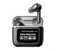 Smart Translator Earphones, Wireless Voice Assistant Translator Earbuds Multi-Language Audio Video Translation Headphones (Black)