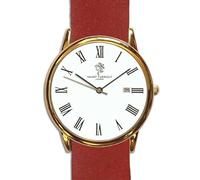 Smart Turnout Chamberlain Watch, Burnt Orange Leather NATO Watch Strap