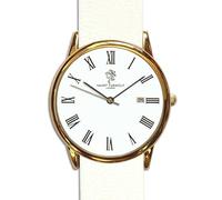Smart Turnout Chamberlain Watch, Cream White Embossed Leather NATO Watch Strap