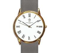 Smart Turnout Chamberlain Watch, Grey Leather NATO Watch Strap