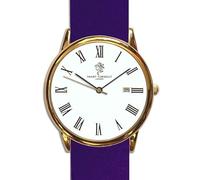 Smart Turnout Chamberlain Watch, Indigo Violet Leather NATO Watch Strap
