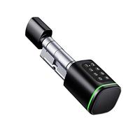 Smart Tuya Bluetooth Cylinder Lock - Keyless Digital Electronic Lock with Password RFID Card & APP Remote Control - TTlock Silver (Model A40 B40)
