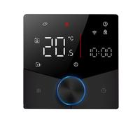 Smart Tuya WiFi Thermostat Voice Control Digital Weekly Programmable Temperature Controller Digital Smart Knob Thermostat with Dimmable Light Color for Water/Gas Boiler Heating (Water Heating)