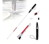 Smart Ultrasonic Blind Cane With 10ft Obstacle Detection | 8-direction Voice & Vibration Alerts, Foldable Aluminum Mobility Aid With One-key Remote Finder