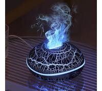 Smart Ultrasonic Flame Aroma Diffuser - 360° Volcano Mist Humidifier with LED Fire Effect for Essential Oils, Aromatherapy, Air Purifier for Home, Office, Bedroom, Gift Idea