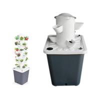 Smart Vertical Hydroponic Tower System | Aeroponic Indoor Garden Kit | Mobile Water Tank & Pump Included | Gardening Gift Set for Plant Enthusiasts