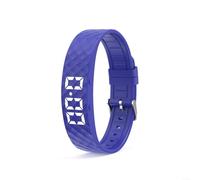 Smart Vibration Bracelet with 8 Custom Alerts, IP65 Waterproof Fitness Watch, 45 Days Standby Step Counter, USB Rechargeable Sport Band for Running Gym Daily Activity Blue(Blue)