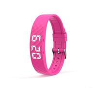 Smart Vibration Bracelet with 8 Custom Alerts, IP65 Waterproof Fitness Watch, 45 Days Standby Step Counter, USB Rechargeable Sport Band for Running Gym Daily Activity Blue(Rose Red)