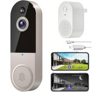 Smart Video Doorbell Camera, Wireless WiFi Doorbell With AI Motion Detection & Night Vision, Waterproof HD Doorbell For Home Security