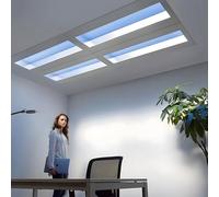 Smart Virtual Blue Sky Flush Mount Ceiling Light: Adjustable, ligent Ecosystem to Simulate Sunlight Irradiation