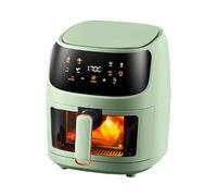 Smart Visible Air Fryers Oven 6L with Rapid Air Circulation,Digital 1350W Multicooker, Color Touchscreen,for Oil Free & Low Fat Healthy Cooking,Green