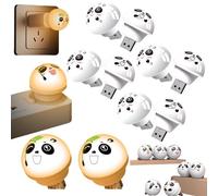 Smart Voice Command Control Panda Night Light, USB Powered, Sound Recognition,Cute Pandas Voice-Activated Panda LED Colorful Night Lamp, Suitable for Bedroom Travel (10Pcs)