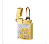 Smart Voice Control Soft Flame Lighter, 4 Modes Gravity Sensing Metal Lighters, Soft Flame, Comes with Strap, Great Gift for Men (Gold)(Gold5)