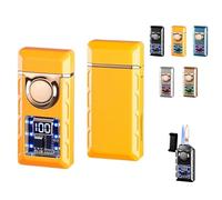 Smart Voice-Controlled Lighter, Windproof Double Flame, Multiple Ignition Modes, Portable Inflatable Lighter with Visible Air Window, Ideal for Men, Rechargeable