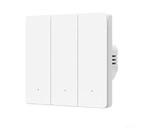 Smart Wall Light Switch, Single Fire Power Supply 8.6x8.6x3.6cm For Zigbee 3.0 No Neutral Wire Required Built-in Presence Detection For Home Automation(3-way)