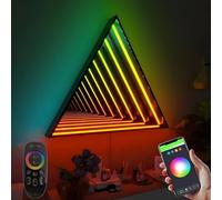 Smart Wall-Mounted Mirror Ambient Light with Infinite Mirror Effect, Ideal for Bedrooms, Living Rooms, Parties, and Bars