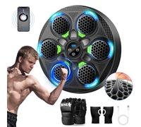 Smart Wall Mounted Music Boxing Machine with 9-Level Speed & Mode Adjustment, USB Charging One Punch Boxing Game Training Equipment with Bluetooth Connection & LED Light