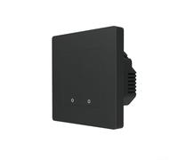 Smart Wall Switch for For moes For Tuya For ZigBee, Star Ring Series Featuring Touch Button and Starry Backlit Effect, Suitable for Home Lighting Control Systems (2 Gang Black)
