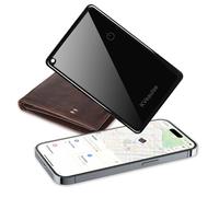 Smart Wallet Finder, Bluetooth Item Tracker with 12-Month Battery Life, iOS Compatible with Apple Find My, Locator for Luggage, Passports with Charging Cable (Black)