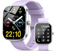 Smart Watch, 1.91" HD SmartWatch, Touch Screen Answer/Make Call, IP68 Waterproof 100+ Sport Fitness Tracker, Activity Tracker with Sleep Monitor/SpO2/Heart Rate/Pedometer for Android, Silver Purple