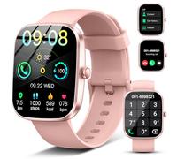 Smart Watch, 2025 HD 1.91" Bluetooth 5.4 Calling Smartwatch for Men Women, Heart Rate/Sleep/SpO2 Monitor, 115+ Sports Fitness Activity Trackers, IP68 Waterproof Step Counter Android iOS Phone, Pink