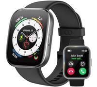 Smart Watch(Answer/Make Call), 1.83'' HD Smart Watches for Men Women, IP68 Waterproof Fitness Tracker with 24/7 Heart Rate/SpO2/ Sleep Monitor, Step Counter Pedometer for Android iOS (Black)