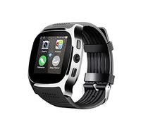 Smart Watch, Bluetooth 5.0 Watches for Men Women Support SIM Card - Fitness Tracker with Heart Rate Monitor 1.54 Inch Touch Screen Smartwatch,Black