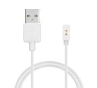 kwmobile USB Cable Charger Compatible with Xiaomi Redmi Watch 4 / Watch 3 Active/Lite/Smart Band 8/8 Pro/Band 2 Cable - Charging Cord for Smart Watch - White
