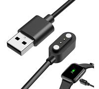 Smart Watch Charger Magnetic Compatible with YAMAY Willful Letsfit Letscom, Magnetic USB Charging Cable for Umidigi Uwatch 3S 3 2 2S Urun smartwatch (Black)