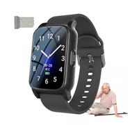 Smart Watch, Fall Detection Watch for Elderly, Multilingual Smartwatch, Video Calling Device for Elderly, Smart Alert Elderly Watch with SOS, Gps Tracker Smart WatchesBlack,1.25 * 0.57 * 2.22inch