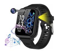 Smart Watch for Kids, Multifunctional Kids Smart Game Watch with HD Touch Screen Video Camera Music Player Pedometer Flashlight Alarm Clock 12/24 hr Kids Watches for Boy Girls Gifts 5-12 (Black)