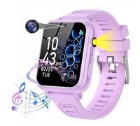 Smart Watch for Kids, Multifunctional Kids Smart Game Watch with HD Touch Screen Video Camera Music Player Pedometer Flashlight Alarm Clock 12/24 hr Kids Watches for Boy Girls Gifts 5-12 (Purple)