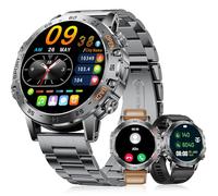 Smart Watch for Men,1.45" HD AMOLED Display,Smartwatch with Answer/Make Call,120+ Sports Modes,Heart Rate/SpO2/Sleep Monitor,IP68 Waterproof Step Counter,Pedometer Fitness Tracker for Android iOS