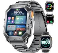 Smart Watch for Men/1000mAh Battery,2.13'' Amoled Large Screen Military Smartwatch with Answer Make Call,Heart Rate SpO2 Sleep Monitor,120 Sports,5ATM Waterproof Fitness Watch with for Android iOS