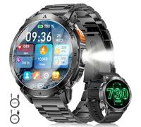 Smart Watch for Men 730mAh with Bluetooth Call, 1.62" AMOLED LED Flashlight Smartwatch, 110+ Sports Mode Fitness Tracker, SpO2/Blood Pressure/Heart Rate/Sleep Monitor for Android iOS