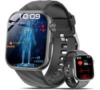 Smart Watch for Men and Women with ECG+HRV/IMC/Uric Acid/Lipids, 1.97 Inch AMOLED Smartwatch with 24H HEART RATE/SPO2 Sleep Monitor for Android/iOS