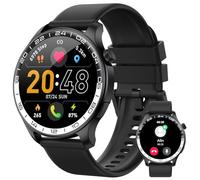 Smart Watch for Men Answer/Make Calls, 40mm AMOLED Smartwatch, IP68 Waterproof and 110+ Sport Modes Fitness Watch with Heart Rate/Sleep/SpO2 Monitor, Watch for Android iOS Phones compatible black