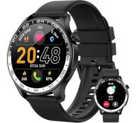 Smart watch for Men Answer/Make Calls,AMOLED 3D Touch-Display Smart watch, IP68 Waterproof and 110 Sport Modes with Heart Rate/Sleep/SpO2 Monitor, 1.43“ Fitness Watch for Android iOS Phones compatible