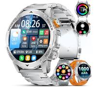 Smart Watch for Men (Bluetooth 5.2 Calls) with Flashlight, 1.75"HD Display/1000mAh Long Battery Life, Fitness Tracker with Heart Rate/Sleep Monitor/IP68/120+ Sports Modes for iOS Android,3 Bands