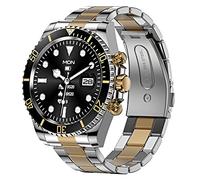 Smart Watch for Men Bluetooth Call Heart Rate Monitor Sleep Tracker Sports Modes Message Reminder Luxury Smartwatch for Android Phones iOS Stainless Steel Business Watch