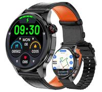 Smart Watch for Men Built-in GPS with Map, 1.46" AI Smartwatch with Health Monitor for Android Phones/iPhone, 100+ Sport Modes Fitness Tracker with Compass/Altitude/Barometer, Text Reply(2 Bands)